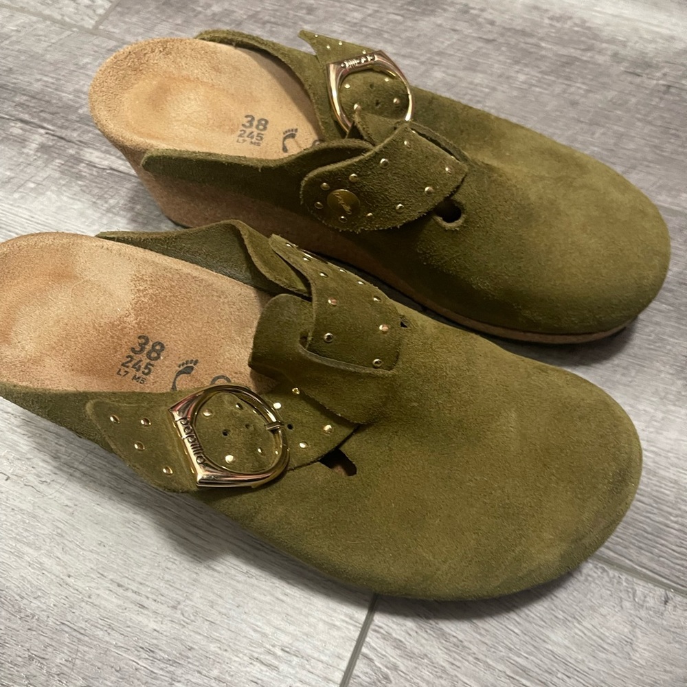 COPY - Bought at Anthropologie, papillon, suede wedge, never worn, comfy.